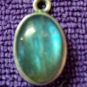 925 rainbow moon stone pendant